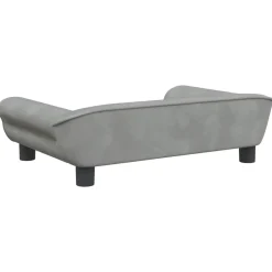 MAISON EXCLUSIVE - Lit pour chien gris clair 70x48x22 cm velours