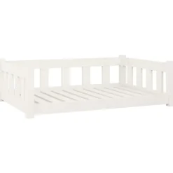MAISON EXCLUSIVE - Lit pour chien blanc 95,5x65,5x28 cm bois de pin solide