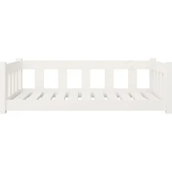 MAISON EXCLUSIVE - Lit pour chien blanc 95,5x65,5x28 cm bois de pin solide