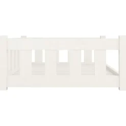 MAISON EXCLUSIVE - Lit pour chien blanc 95,5x65,5x28 cm bois de pin solide
