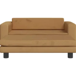MAISON EXCLUSIVE - Lit pour chien avec extension marron 100x50x30 cm velours