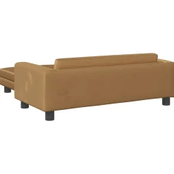 MAISON EXCLUSIVE - Lit pour chien avec extension marron 100x50x30 cm velours