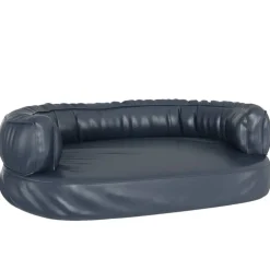 MAISON EXCLUSIVE - Lit pour chien ergonomique mousse bleu foncé 75x53cm similicuir