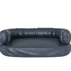 MAISON EXCLUSIVE - Lit pour chien ergonomique mousse bleu foncé 75x53cm similicuir