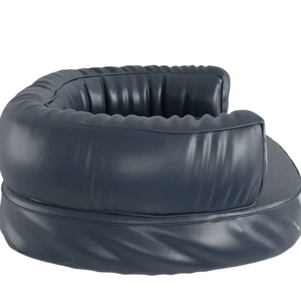 MAISON EXCLUSIVE - Lit pour chien ergonomique mousse bleu foncé 75x53cm similicuir