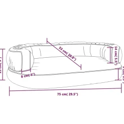 MAISON EXCLUSIVE - Lit pour chien ergonomique mousse bleu foncé 75x53cm similicuir