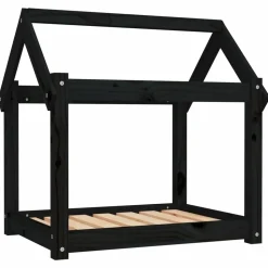 MAISON EXCLUSIVE - Lit pour chien noir 71x55x70 cm bois de pin solide