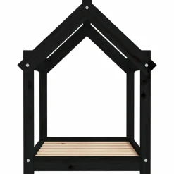 MAISON EXCLUSIVE - Lit pour chien noir 71x55x70 cm bois de pin solide