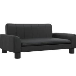 MAISON EXCLUSIVE - Lit pour chien noir 70x45x30 cm similicuir