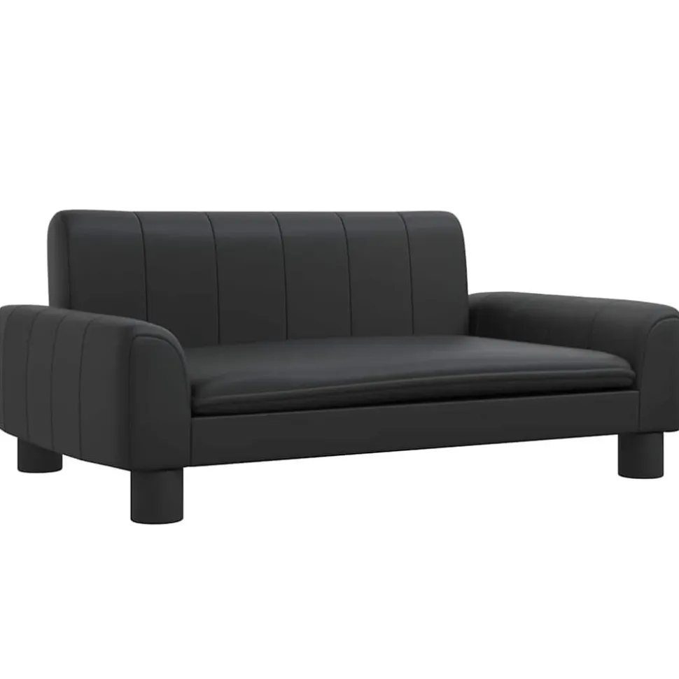 MAISON EXCLUSIVE - Lit pour chien noir 70x45x30 cm similicuir