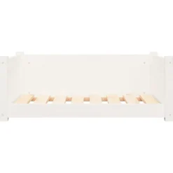 MAISON EXCLUSIVE - Lit pour chien blanc 75,5x55,5x28 cm bois de pin solide