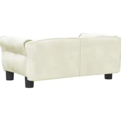 MAISON EXCLUSIVE - Lit pour chien crème 70x45x30 cm velours