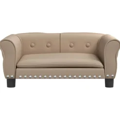 MAISON EXCLUSIVE - Lit pour chien cappuccino 70x45x30 cm similicuir