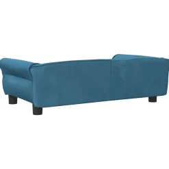 MAISON EXCLUSIVE - Lit pour chien bleu 95x55x30 cm velours