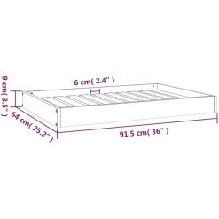 MAISON EXCLUSIVE - Lit pour chien 91,5x64x9 cm bois de pin solide