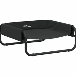 MAISON EXCLUSIVE - Lit surélevé pour chien anthracite tissu oxford et acier