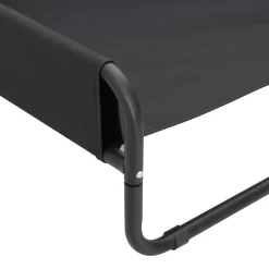 MAISON EXCLUSIVE - Lit surélevé pour chien anthracite tissu oxford et acier