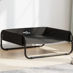 MAISON EXCLUSIVE - Lit surélevé pour chien anthracite tissu oxford et acier