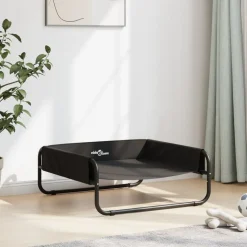 MAISON EXCLUSIVE - Lit surélevé pour chien anthracite tissu oxford et acier