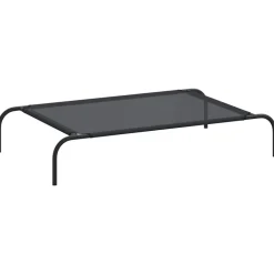 MAISON EXCLUSIVE - Lit surélevé pour chien noir l textilène