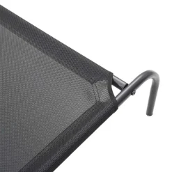 MAISON EXCLUSIVE - Lit surélevé pour chien noir l textilène