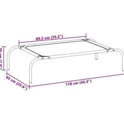 MAISON EXCLUSIVE - Lit surélevé pour chien noir l textilène