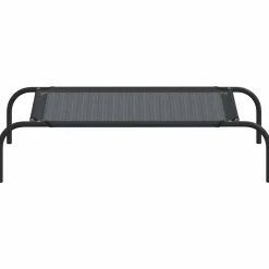 MAISON EXCLUSIVE - Lit surélevé pour chien noir s textilène