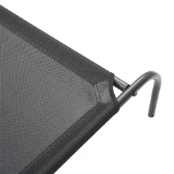 MAISON EXCLUSIVE - Lit surélevé pour chien noir s textilène