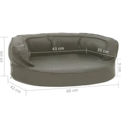 MAISON EXCLUSIVE - Matelas de lit ergonomique pour chien 60x42 cm aspect de lin