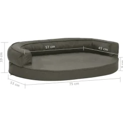 MAISON EXCLUSIVE - Matelas de lit ergonomique pour chien 75x53 cm aspect de lin