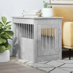 MAISON EXCLUSIVE - Meuble de cage pour chiens gris béton 55x80x68 cm
