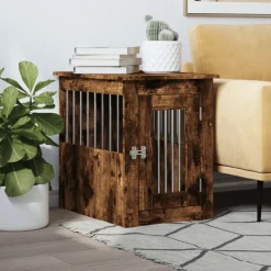 MAISON EXCLUSIVE - Meuble de cage pour chiens chêne fumé 45x62x59 cm