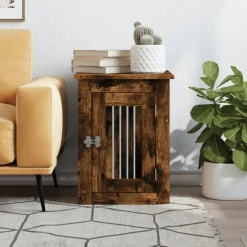 MAISON EXCLUSIVE - Meuble de cage pour chiens chêne fumé 45x62x59 cm