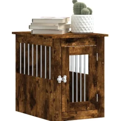 MAISON EXCLUSIVE - Meuble de cage pour chiens chêne fumé 45x62x59 cm