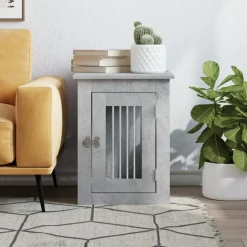 MAISON EXCLUSIVE - Meuble de cage pour chiens gris béton 45x62x59 cm