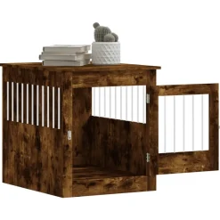 MAISON EXCLUSIVE - Meuble de cage pour chiens chêne fumé 64,5x80x71 cm
