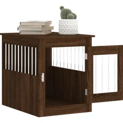 MAISON EXCLUSIVE - Meuble de cage pour chiens chêne marron 55x75x65 cm