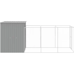 MAISON EXCLUSIVE - Niche pour chien avec cour gris clair 165x455x181 cm