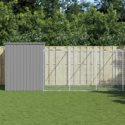 MAISON EXCLUSIVE - Niche pour chien avec cour gris clair 214x1069x181 cm