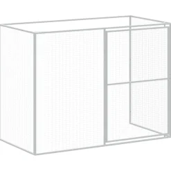 MAISON EXCLUSIVE - Niche pour chien avec cour gris clair 214x1069x181 cm