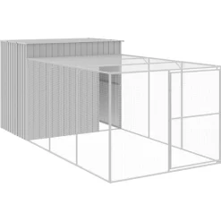 MAISON EXCLUSIVE - Niche pour chien avec cour gris clair 214x457x181 cm