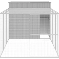 MAISON EXCLUSIVE - Niche pour chien avec cour gris clair 214x457x181 cm