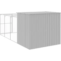 MAISON EXCLUSIVE - Niche pour chien avec cour gris clair 214x457x181 cm