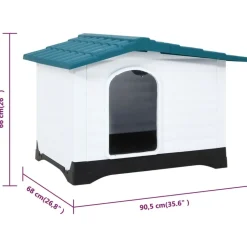 MAISON EXCLUSIVE - Niche pour chien bleu 90,5x68x66 cm polypropylène