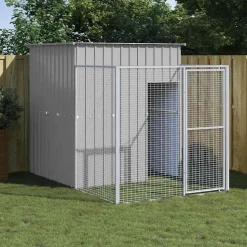 MAISON EXCLUSIVE - Niche pour chien avec cour gris clair 165x251x181 cm