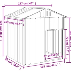 MAISON EXCLUSIVE - Niche pour chien avec toit anthracite acier galvanisé