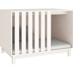 MAISON EXCLUSIVE - Niche pour chien blanc 100x70x72 cm bois de pin massif