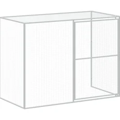 MAISON EXCLUSIVE - Niche pour chien avec cour anthracite 214x457x181 cm