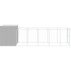 MAISON EXCLUSIVE - Niche pour chien avec cour gris clair 214x661x181 cm