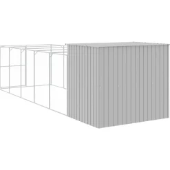 MAISON EXCLUSIVE - Niche pour chien avec cour gris clair 214x661x181 cm